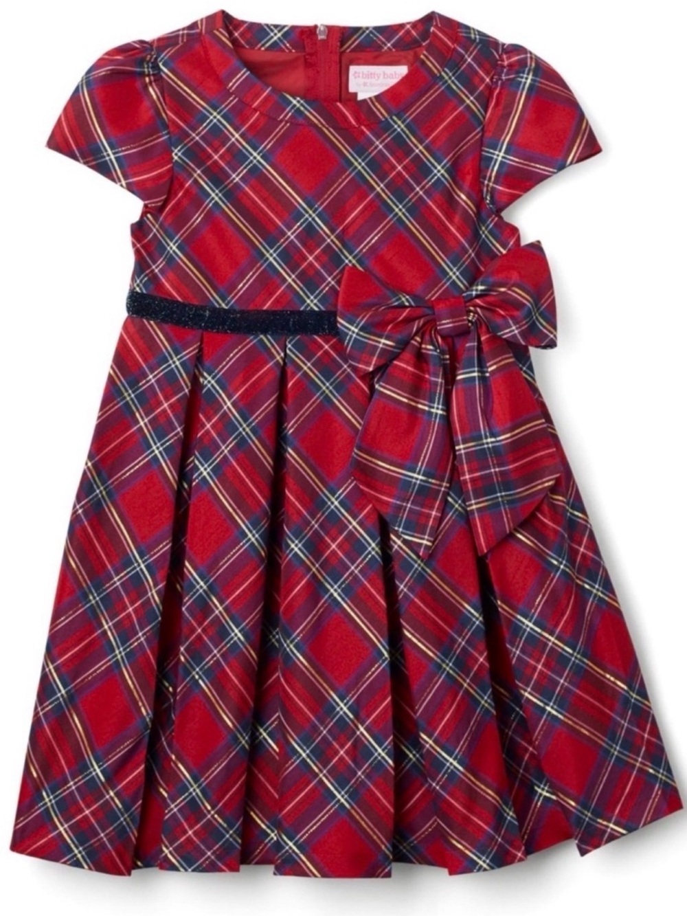 American Girl Girls Red Tartan Plaid Holiday Party Dress Size 6
